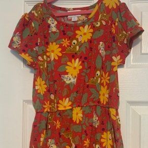 LuLaRoe Mae Disney Red Bambi Dress Size 12